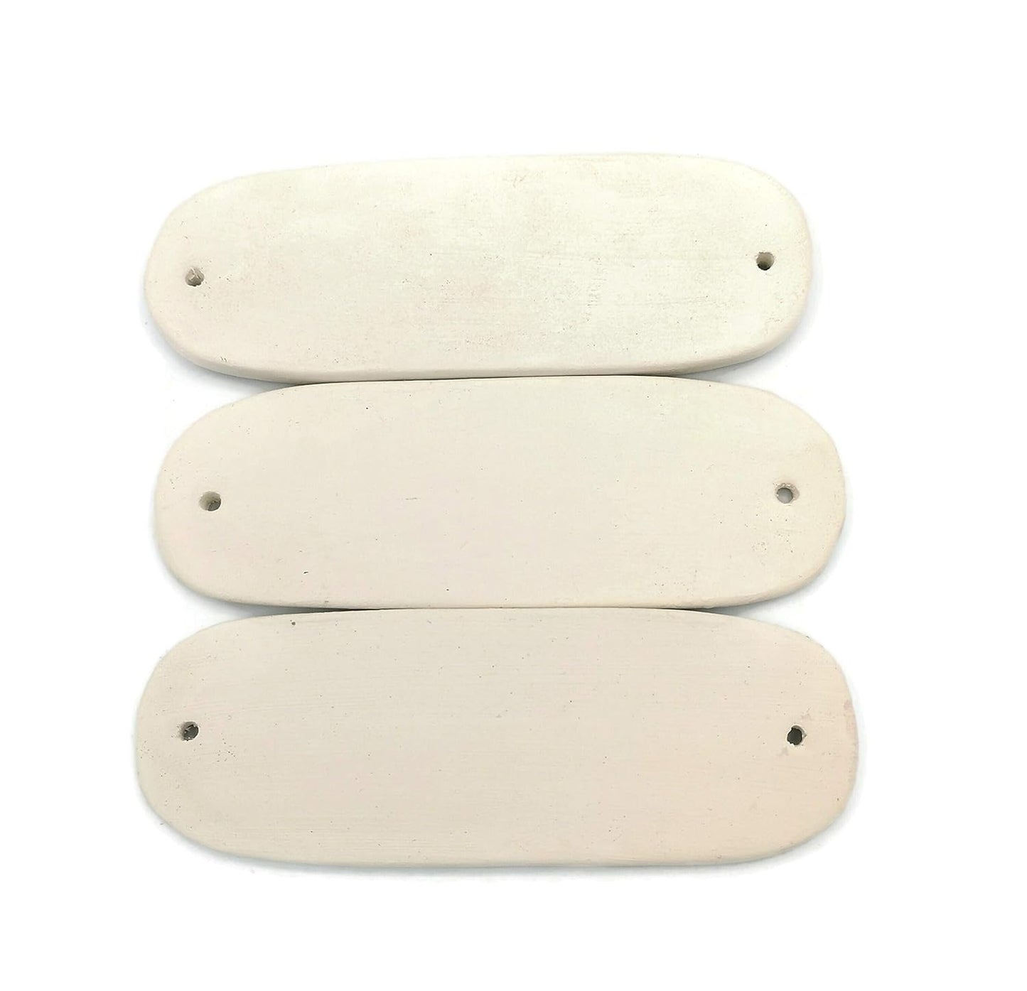 3 Blank Tiles, Craft Supplies Unpainted Ceramics, Ready to Paint Bisque, Home Decor DIY